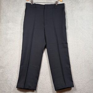 NWT Flying Cross Men Black Uniform Trousers 44R High Rise‎ Straight Leg USA
